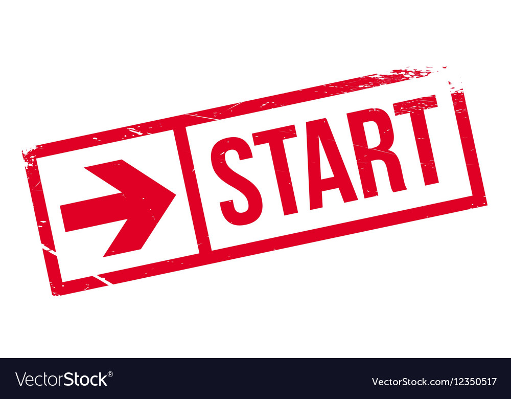 Start stamp rubber grunge Royalty Free Vector Image