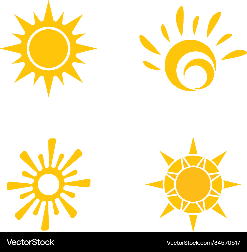 Sun logo Royalty Free Vector Image - VectorStock