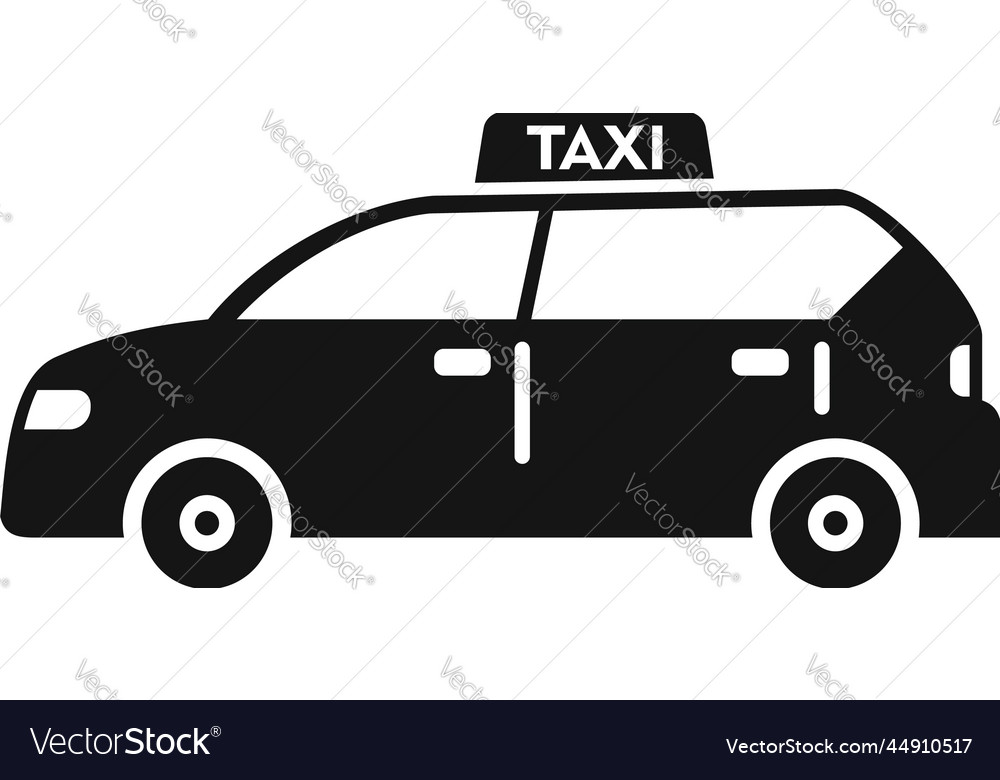 Taxi car icon simple terminal trip Royalty Free Vector Image