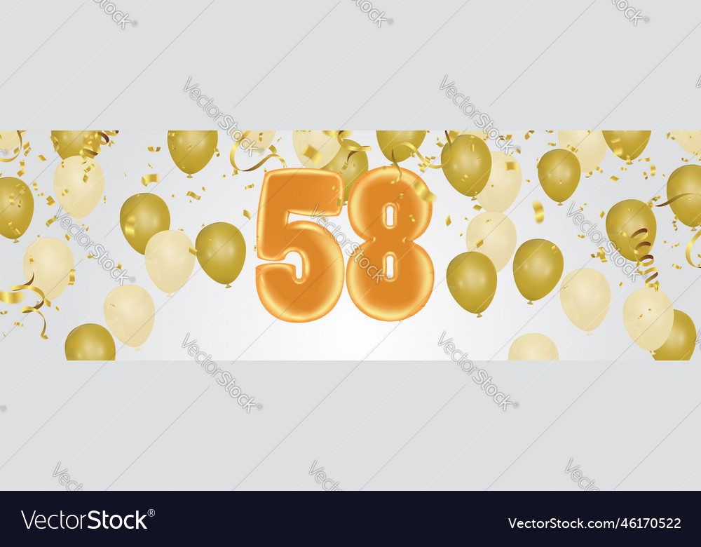 58 birthday happy birthday congratulations poster Vector Image