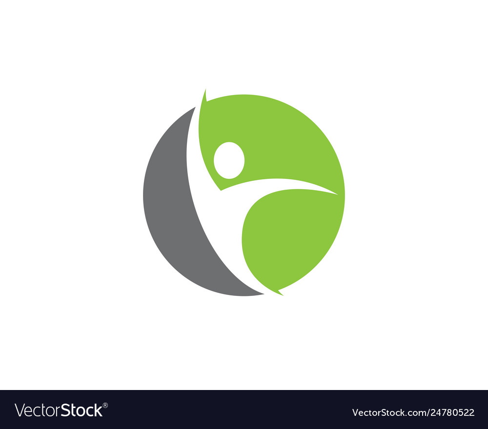 Healthy life logo template Royalty Free Vector Image