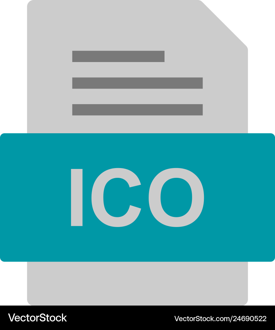 Ico file document icon Royalty Free Vector Image