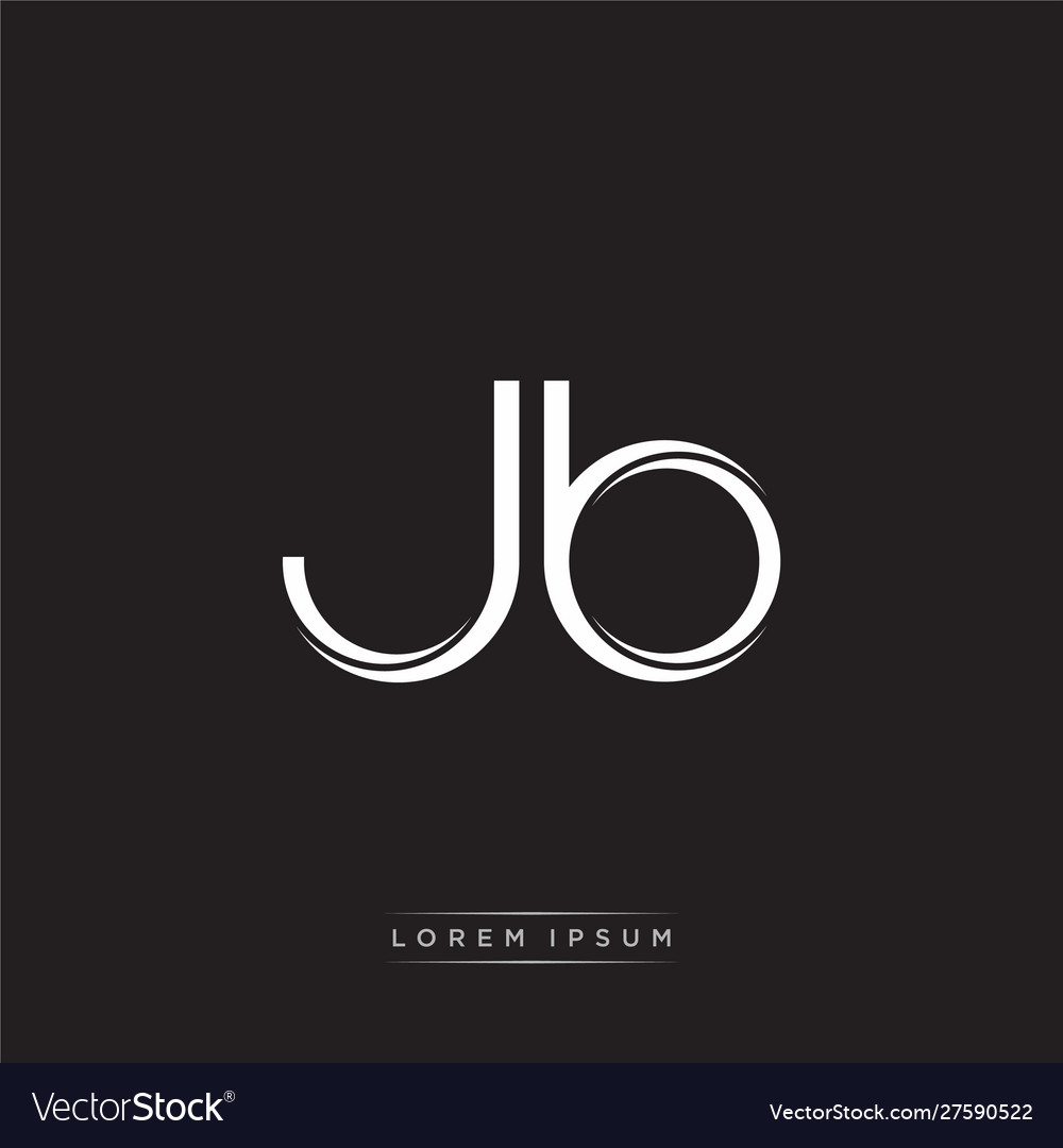 Jb initial letter split lowercase logo modern Vector Image