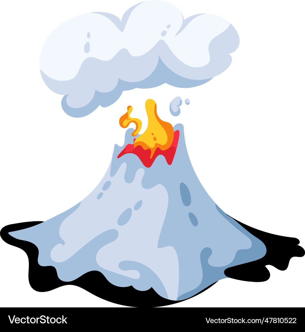 Mountain volcano Royalty Free Vector Image - VectorStock