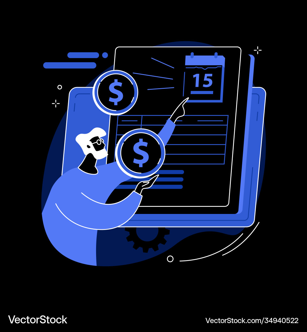 Payment terms abstract concept Royalty Free Vector Image
