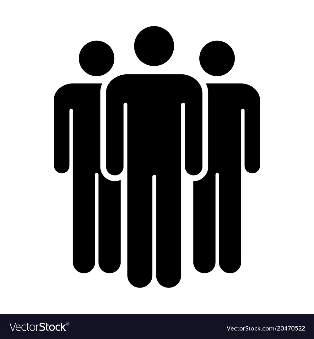 People Icon Group Of Men Team Symbol For Business Vector Image