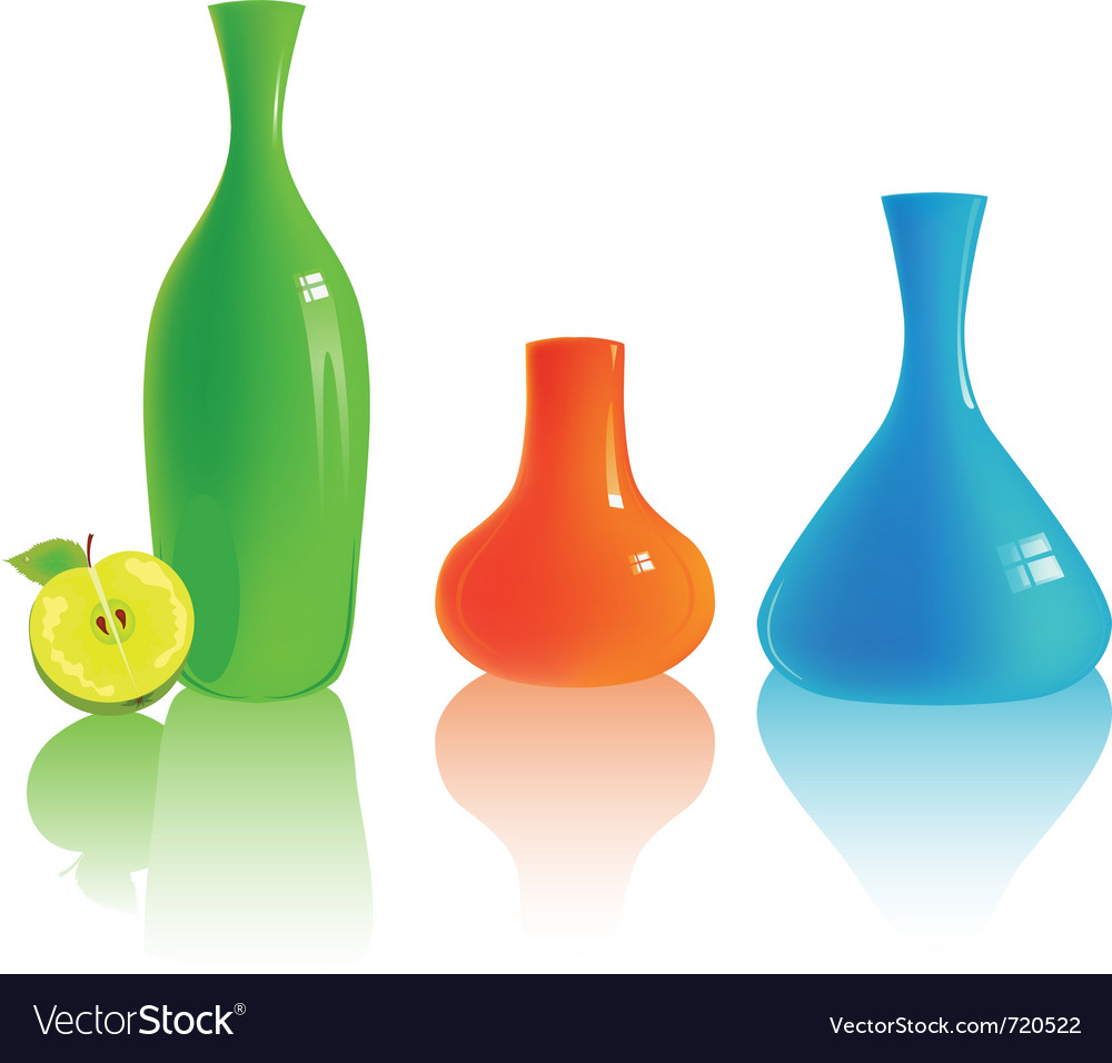 Set Of Diffe Colorful Vases Royalty Free Vector Image Set Of Diffe Colorful Vases Vector Image