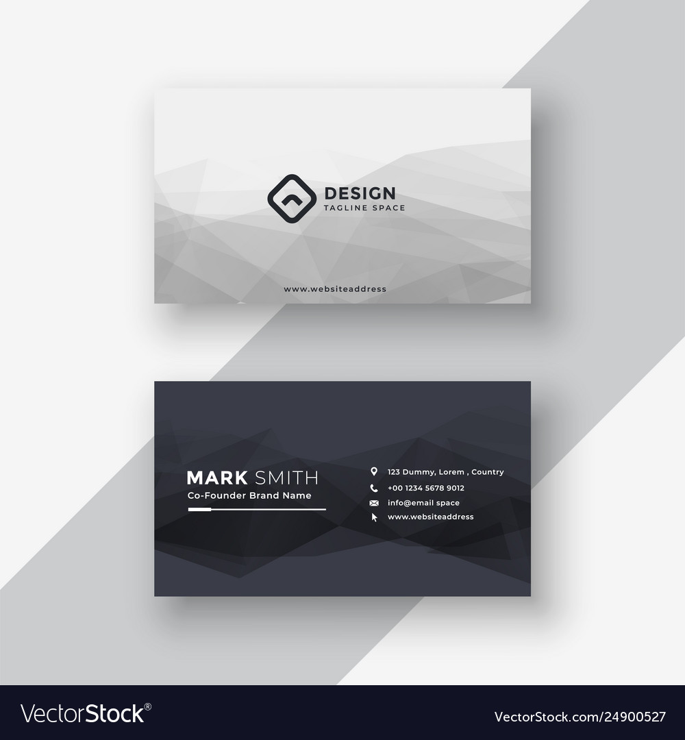 Abstract Black And White Business Card Royalty Free Vector