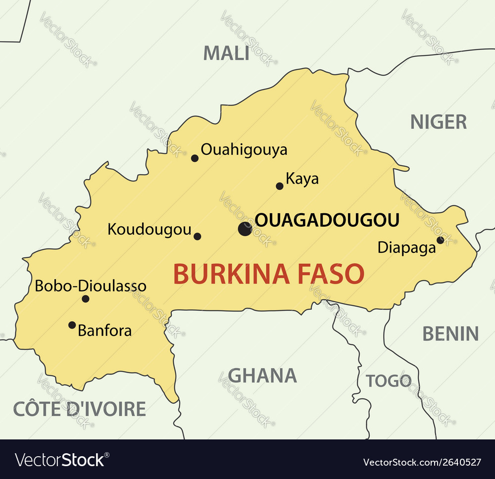 Burkina Faso Map Vector 2640527 