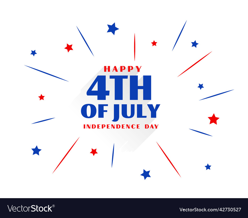 Happy 4th of july with pop confetti effect Vector Image