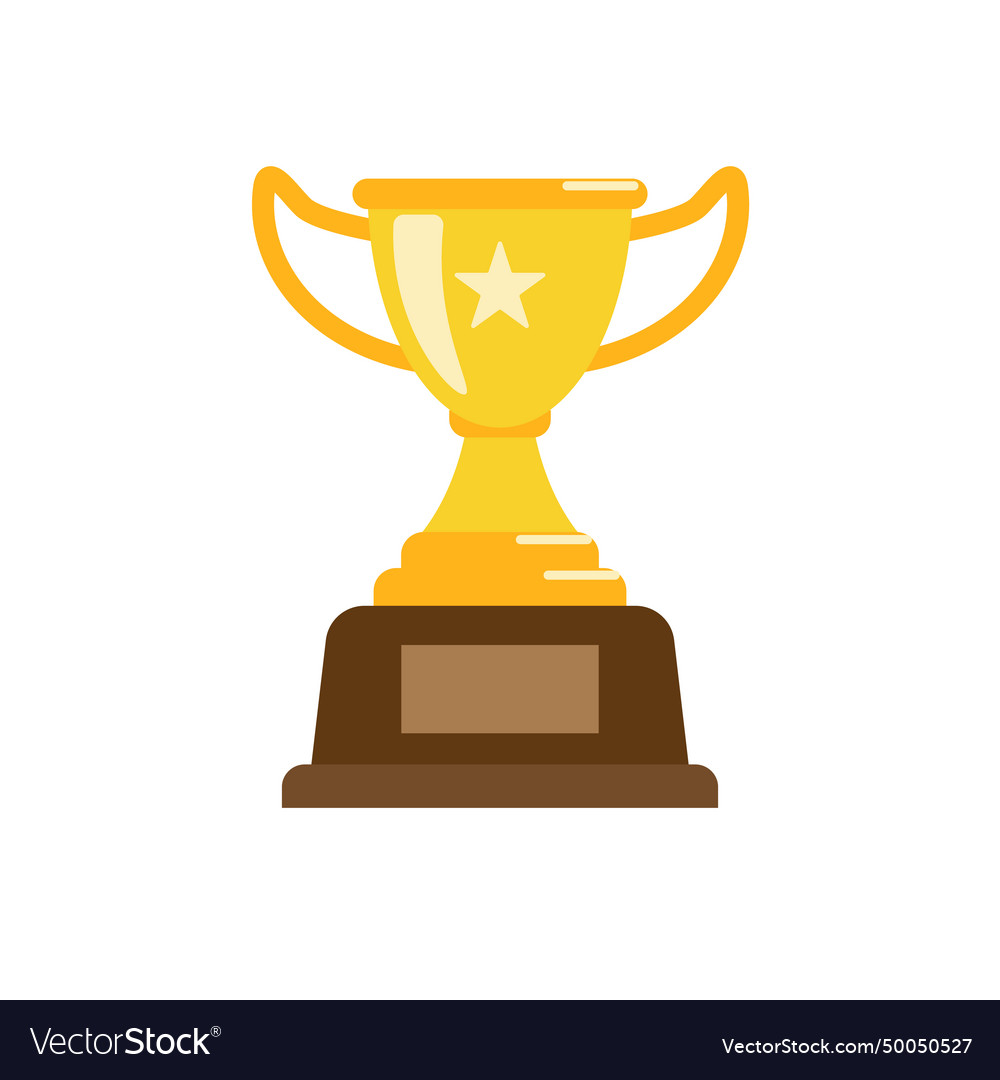 Trophy cup icon for award ceremony design