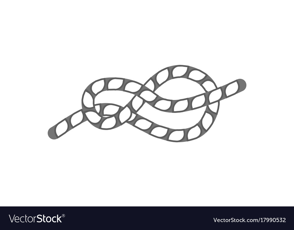 Figure eight rope knot isolated icon Royalty Free Vector