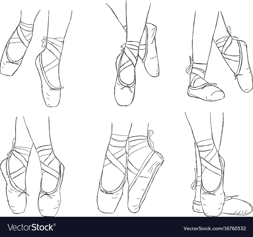 Pink ballerina shoes ballet pointe Royalty Free Vector Image