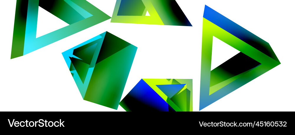 Triangle abstract background 3d basic Royalty Free Vector