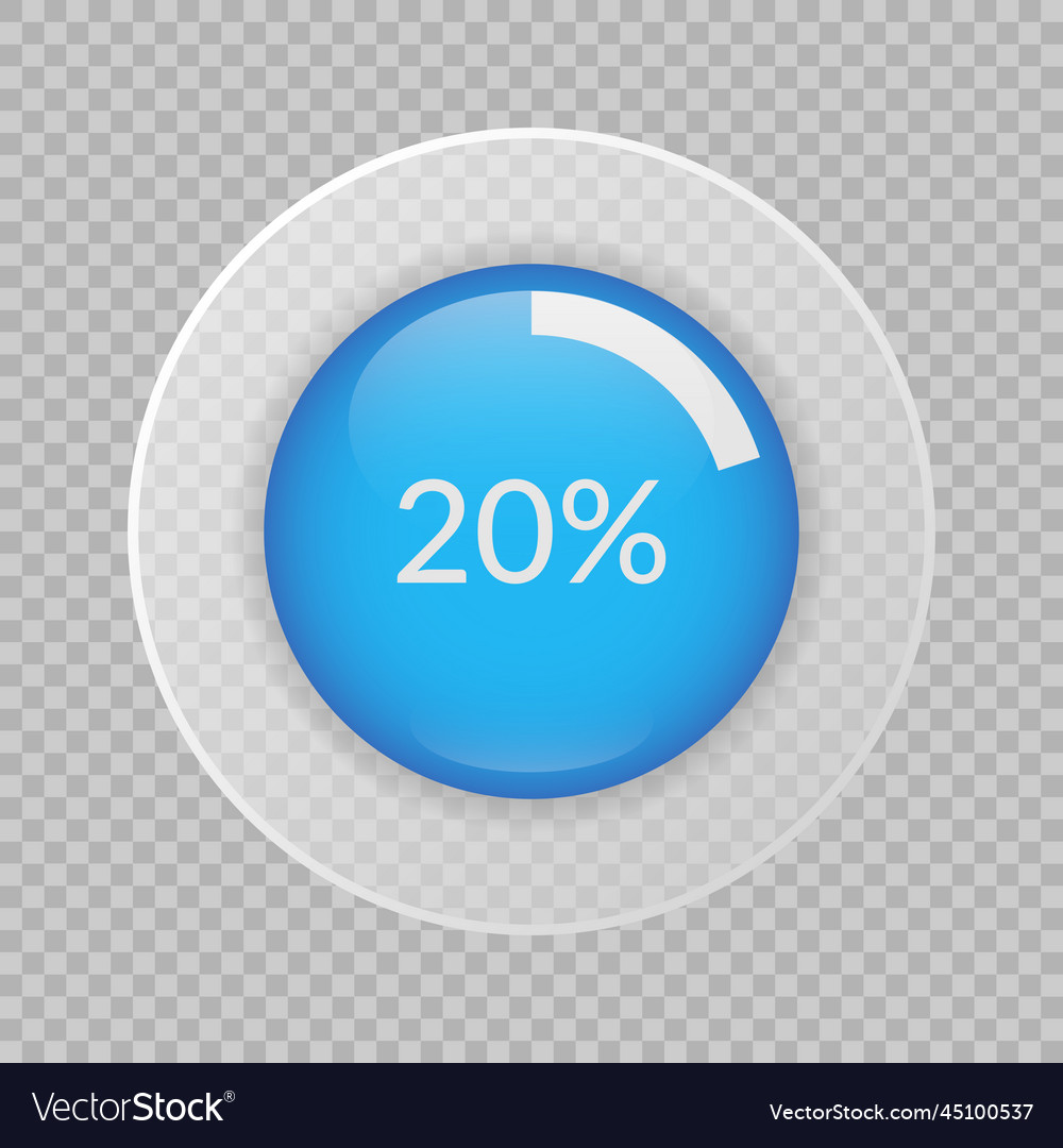 20-percent-pie-chart-on-transparent-background-vector-image