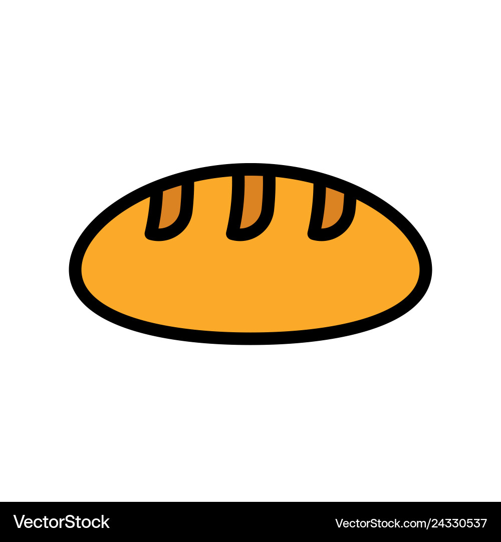 Bread easter filled icon editable stroke Vector Image