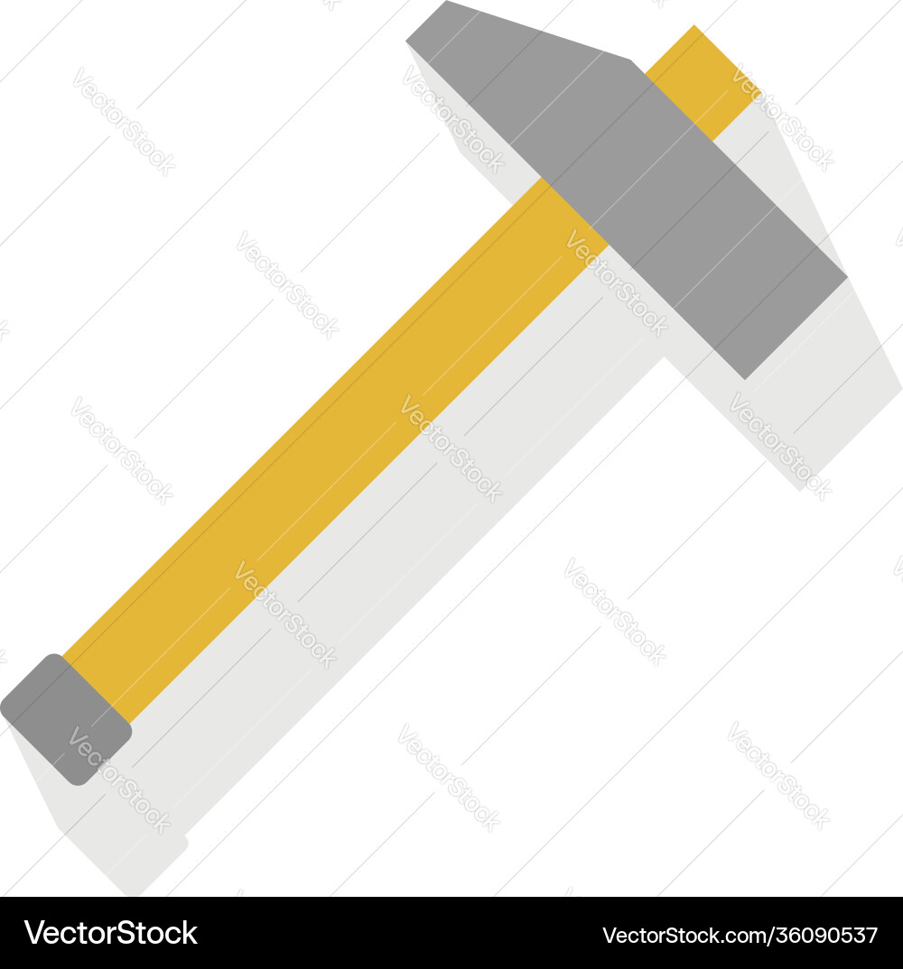 Heavy Yellow Hammer On White Background Royalty Free Vector