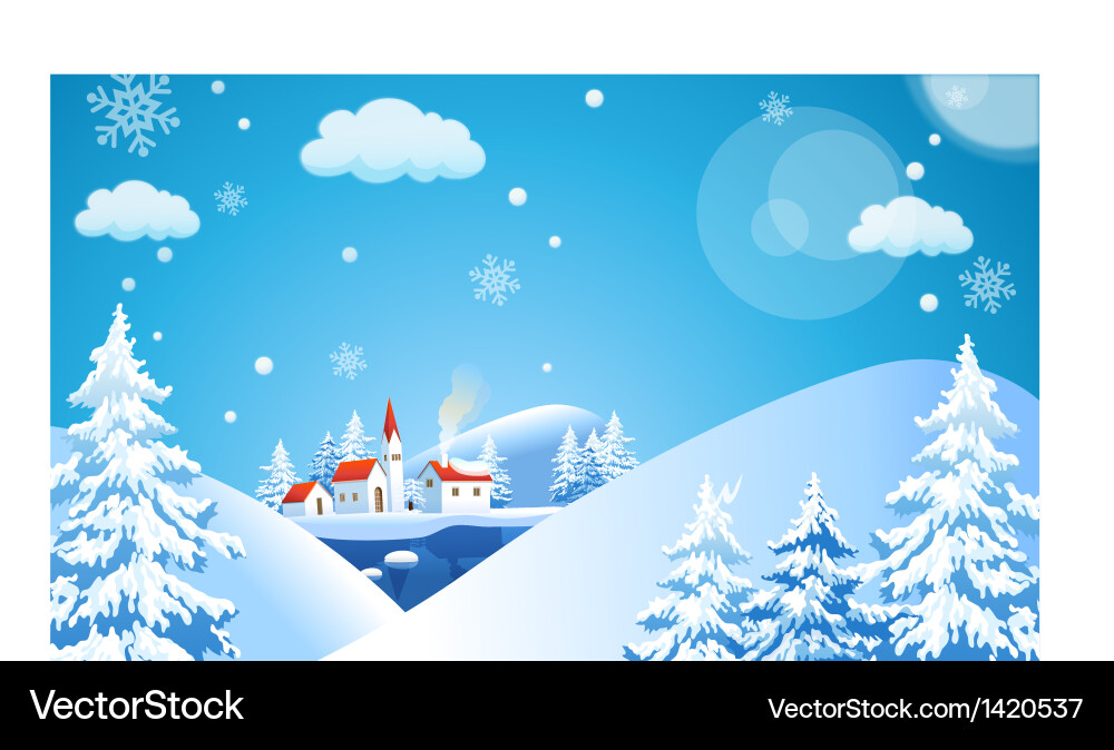 Ski resort background Royalty Free Vector Image