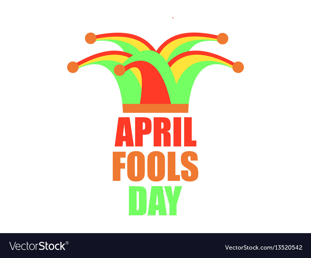 April fools day jester hat cap and bells Vector Image