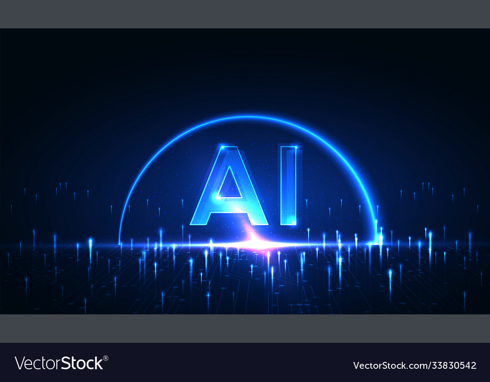 Artificial intelligence machine learning ai data Vector Image