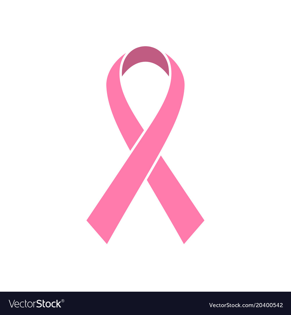 Breast cancer awareness ribbon icon symbol Vector Image