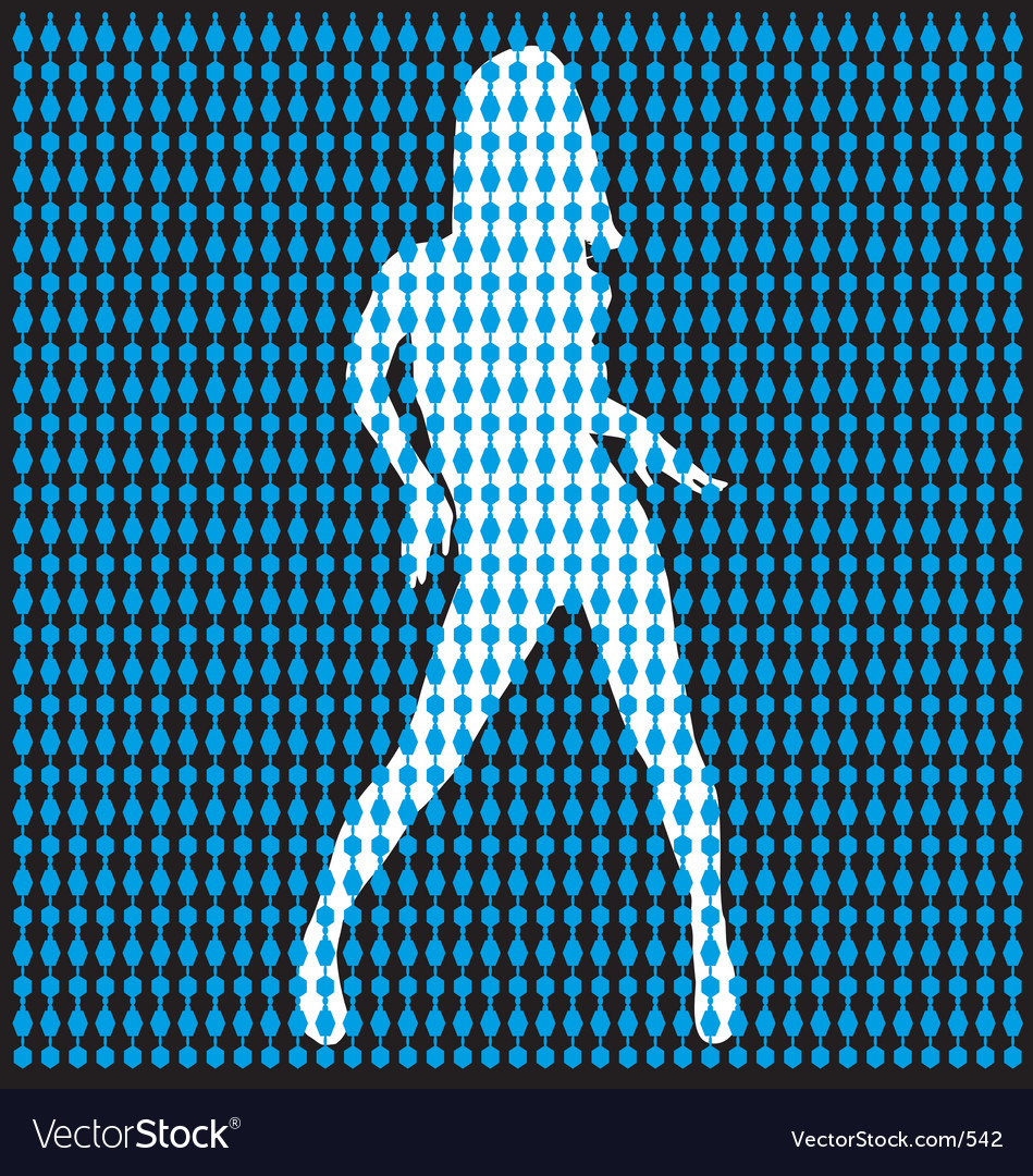 Dancer Behind Bead Curtain Royalty Free Vector Image Dancer Behind Bead Curtain Vector Image