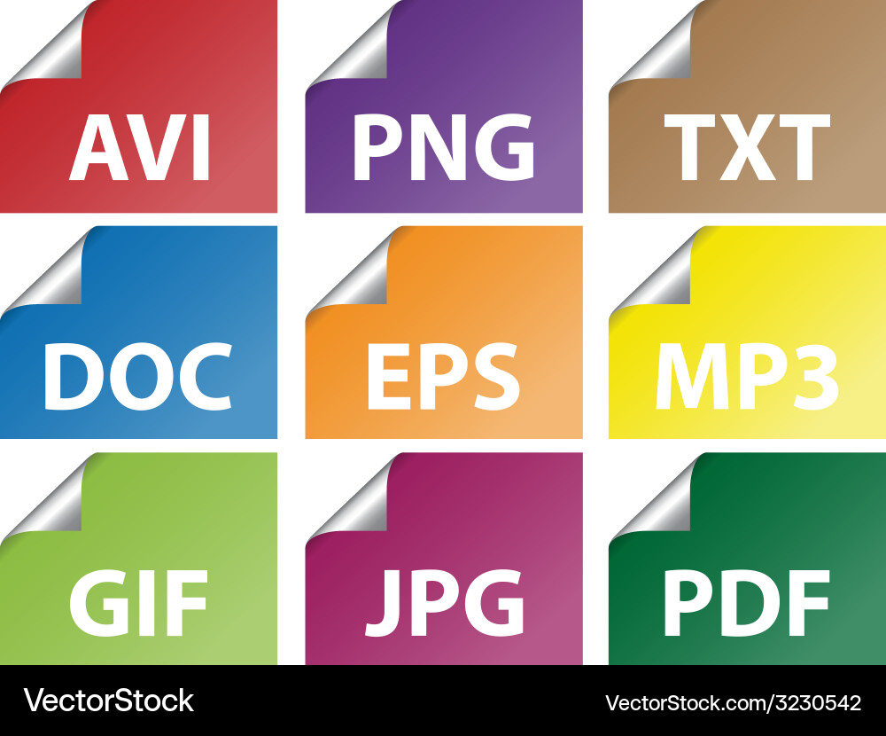 Document icons Royalty Free Vector Image - VectorStock