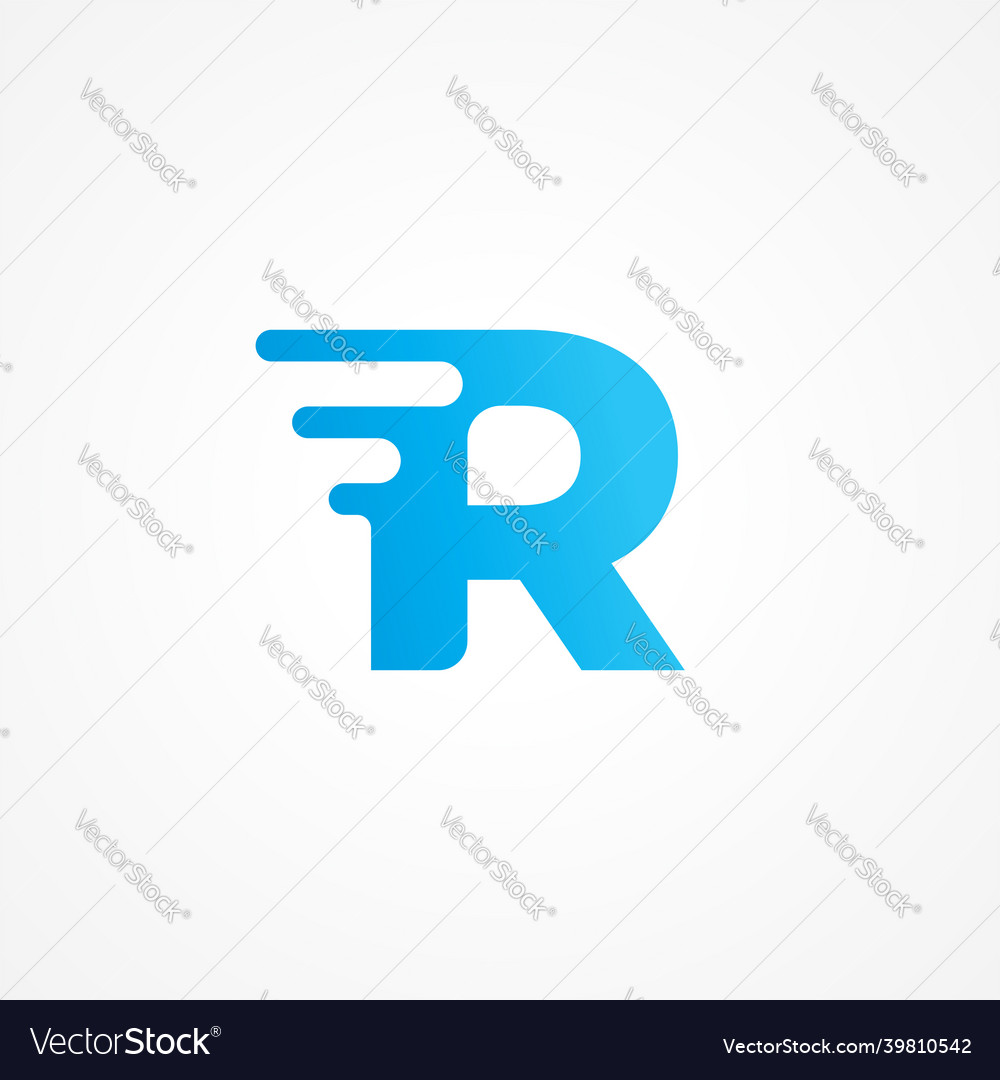 Initial alphabet logo design template of letter r Vector Image