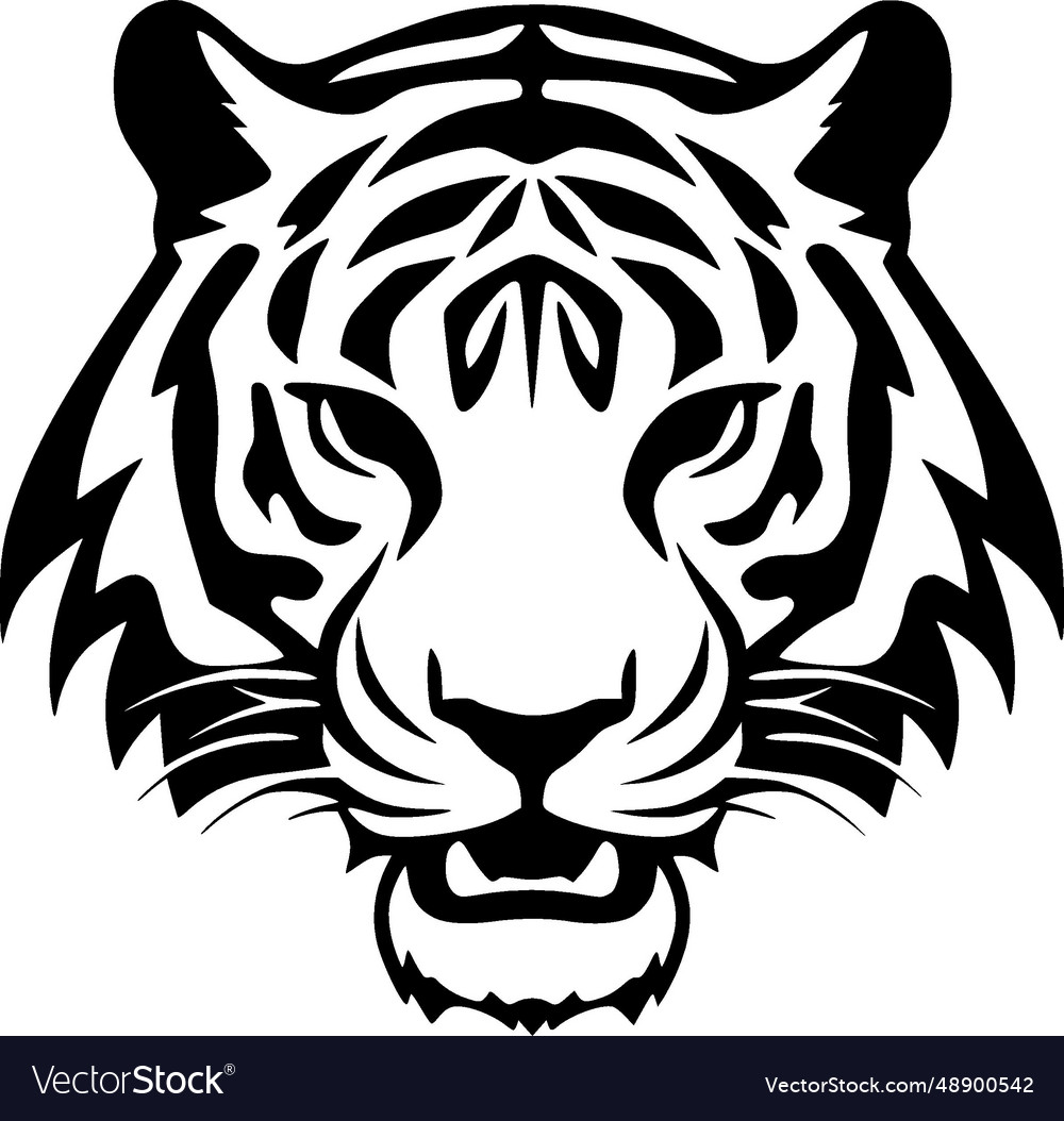 Tiger - minimalist and simple silhouette Vector Image