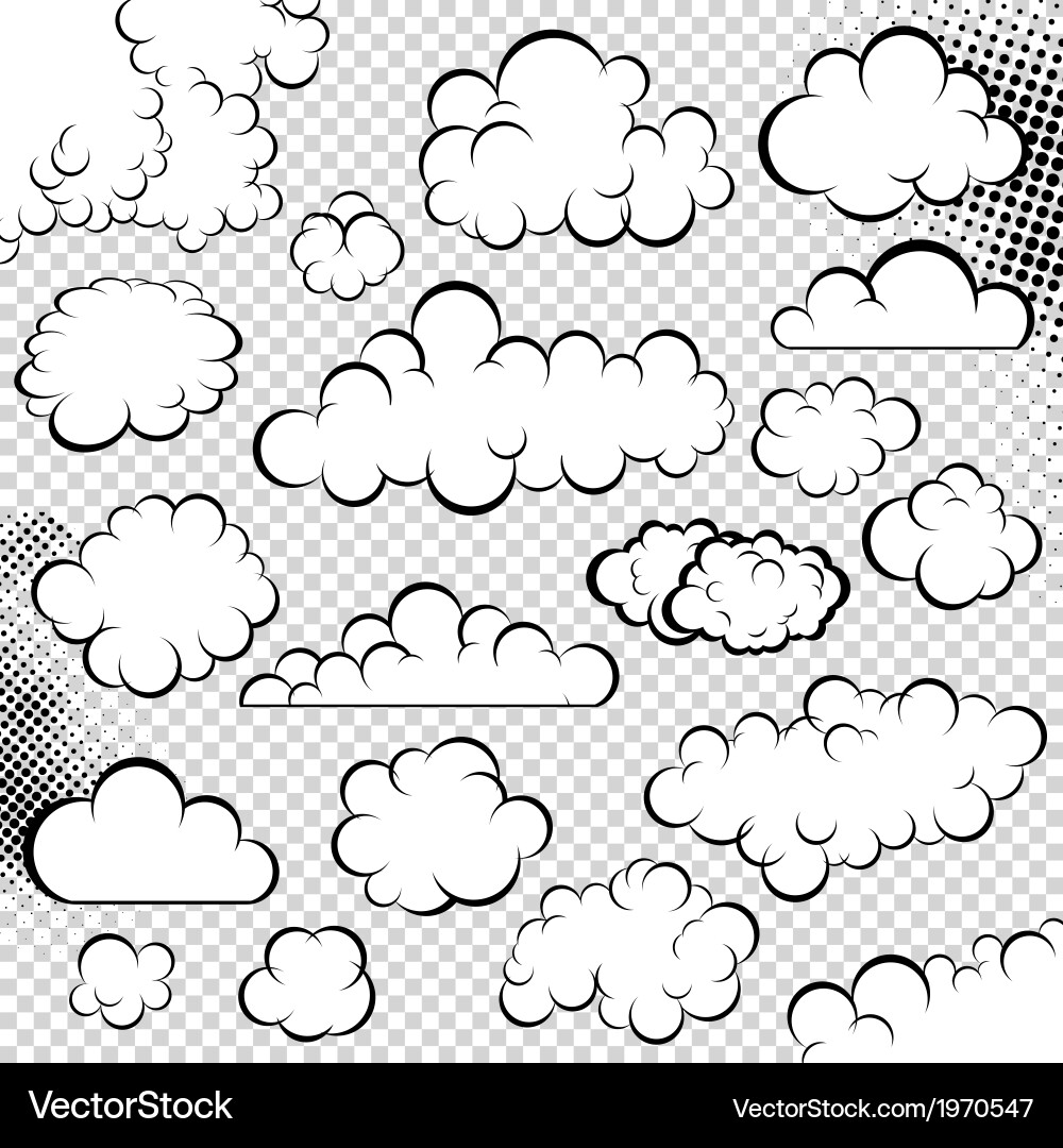 Clouds collection Royalty Free Vector Image - VectorStock