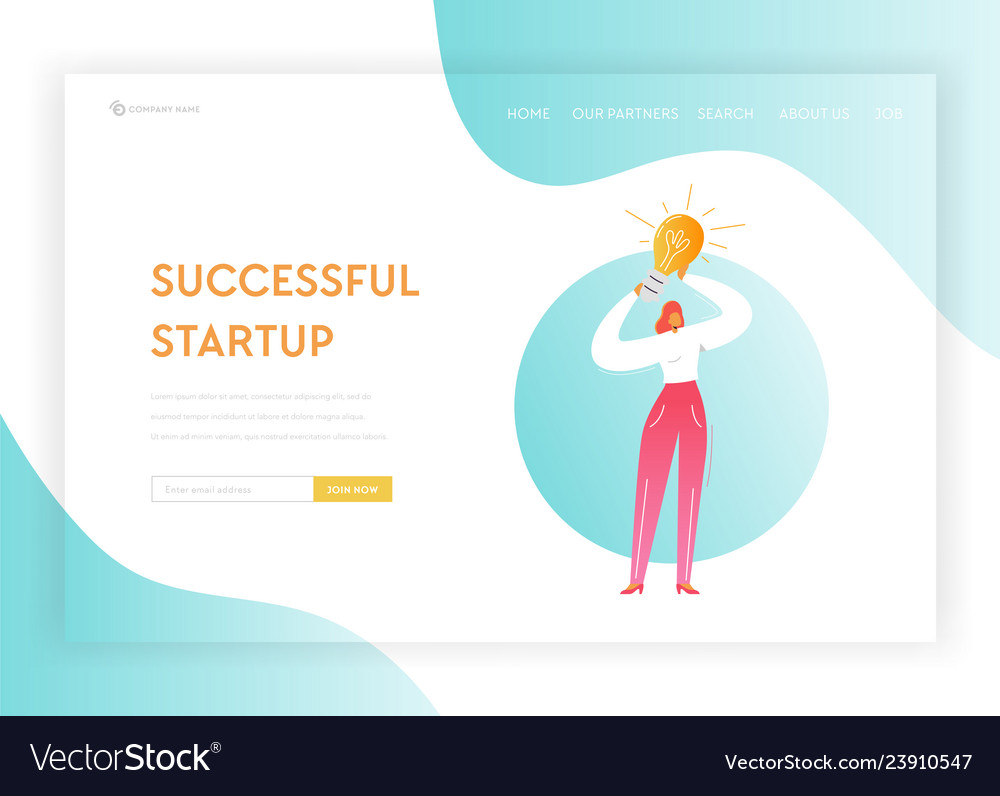 Creative Business Idea Startup Solutions Concept Vector Image