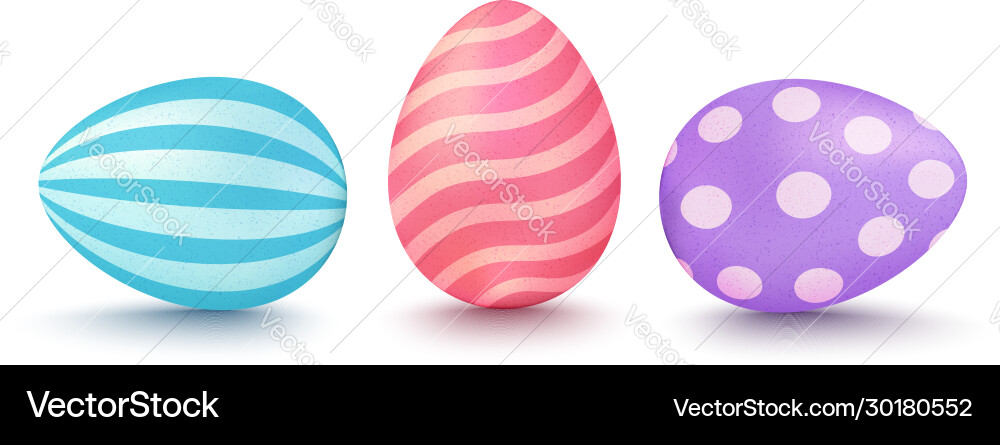 3d easters eggs Royalty Free Vector Image - VectorStock