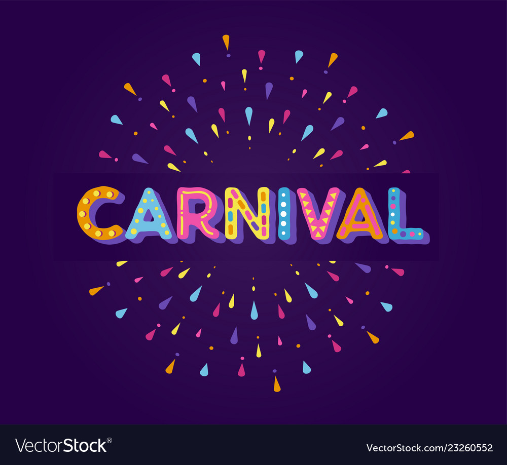 Brazilian carnival music festival masquerade Vector Image