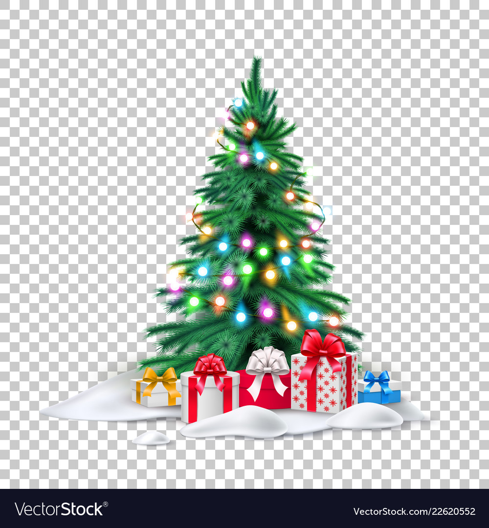 Christmas tree xmas new year design vector image Christmas tree xmas new year design