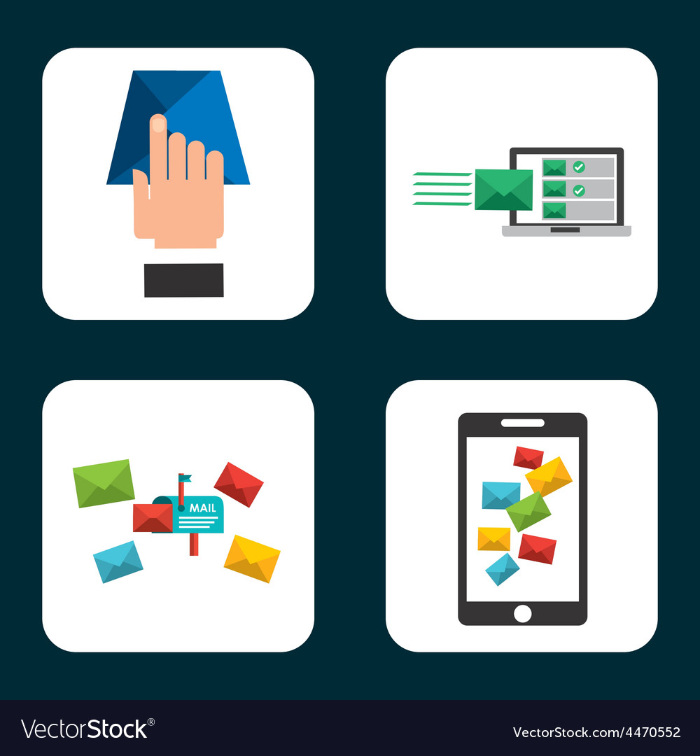 E-mail concept Royalty Free Vector Image - VectorStock