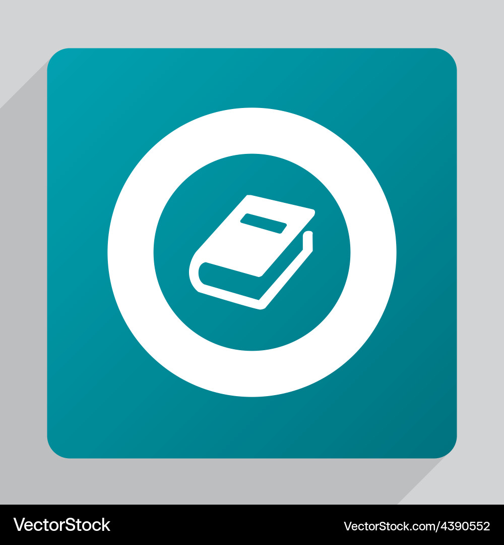 Flat book icon Royalty Free Vector Image - VectorStock