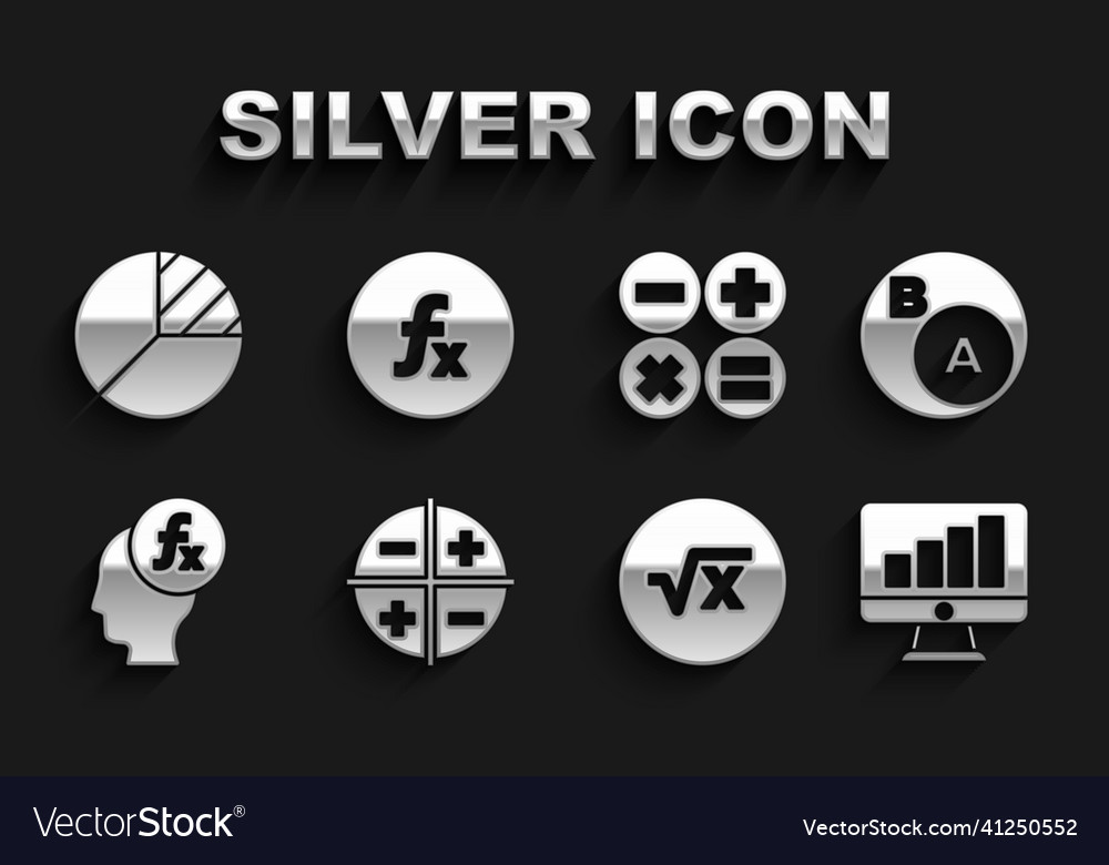 Set xyz coordinate system subsets math Royalty Free Vector