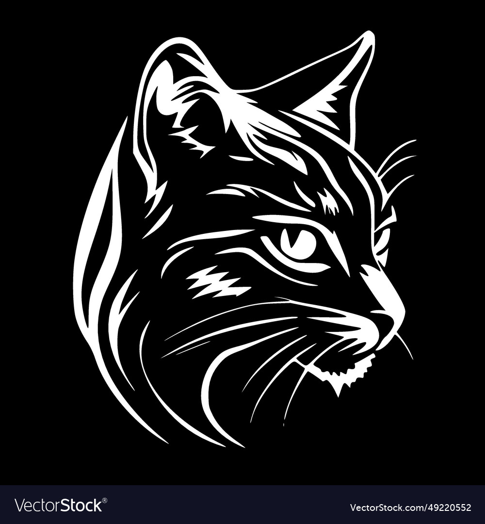 Wildcat - minimalist and simple silhouette Vector Image