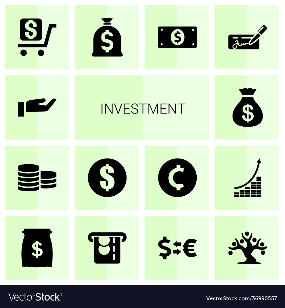 14 investment icons Royalty Free Vector Image - VectorStock