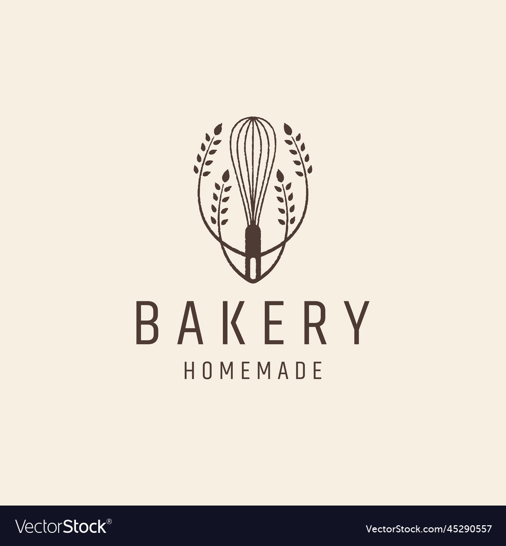 Bakery logo icon design template flat Royalty Free Vector