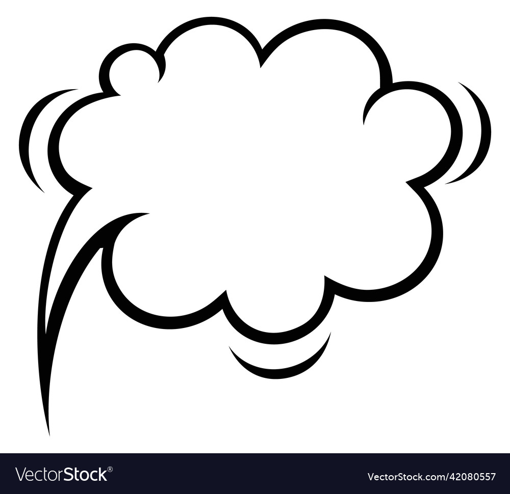 Cloud shape text frame comic speech bubble Vector Image