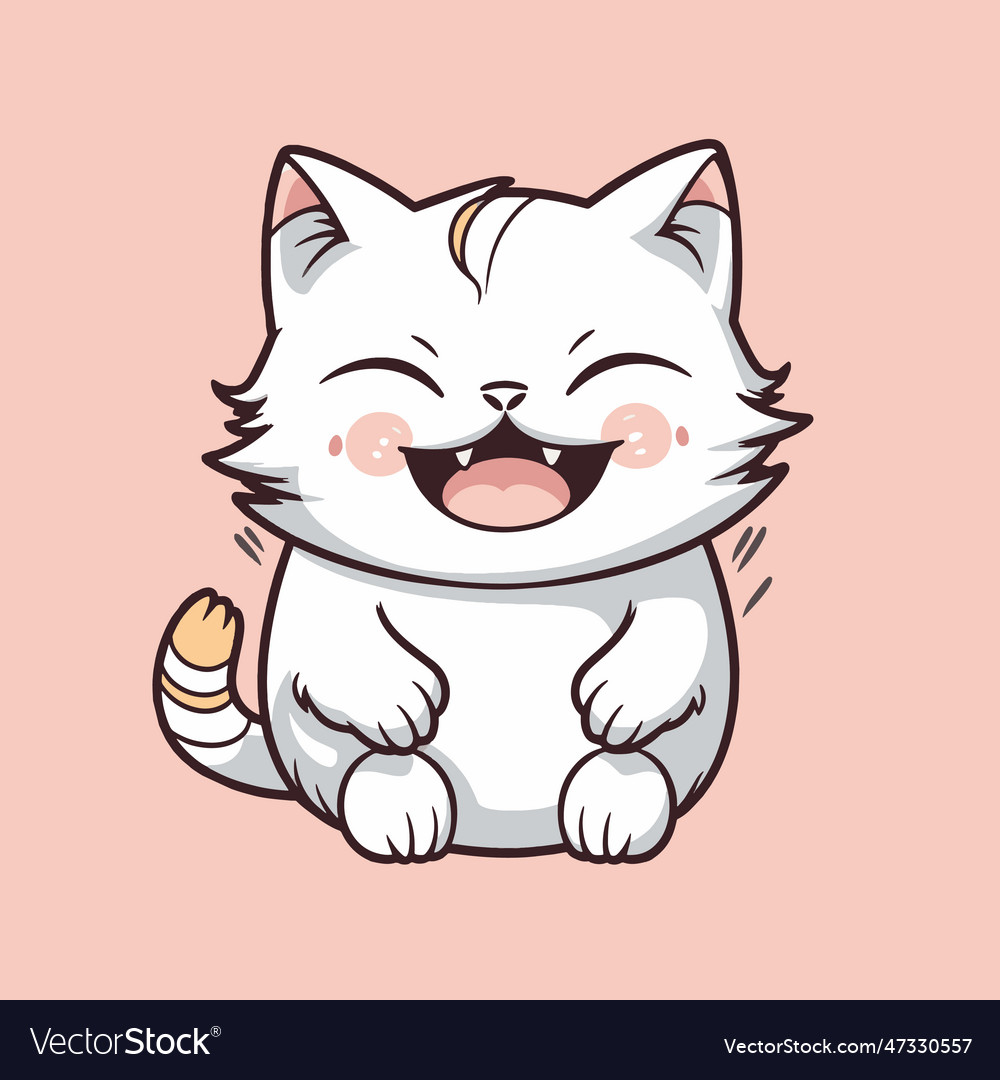 Premium Vector  Feline fun a cute cartoon cat icon in pink with