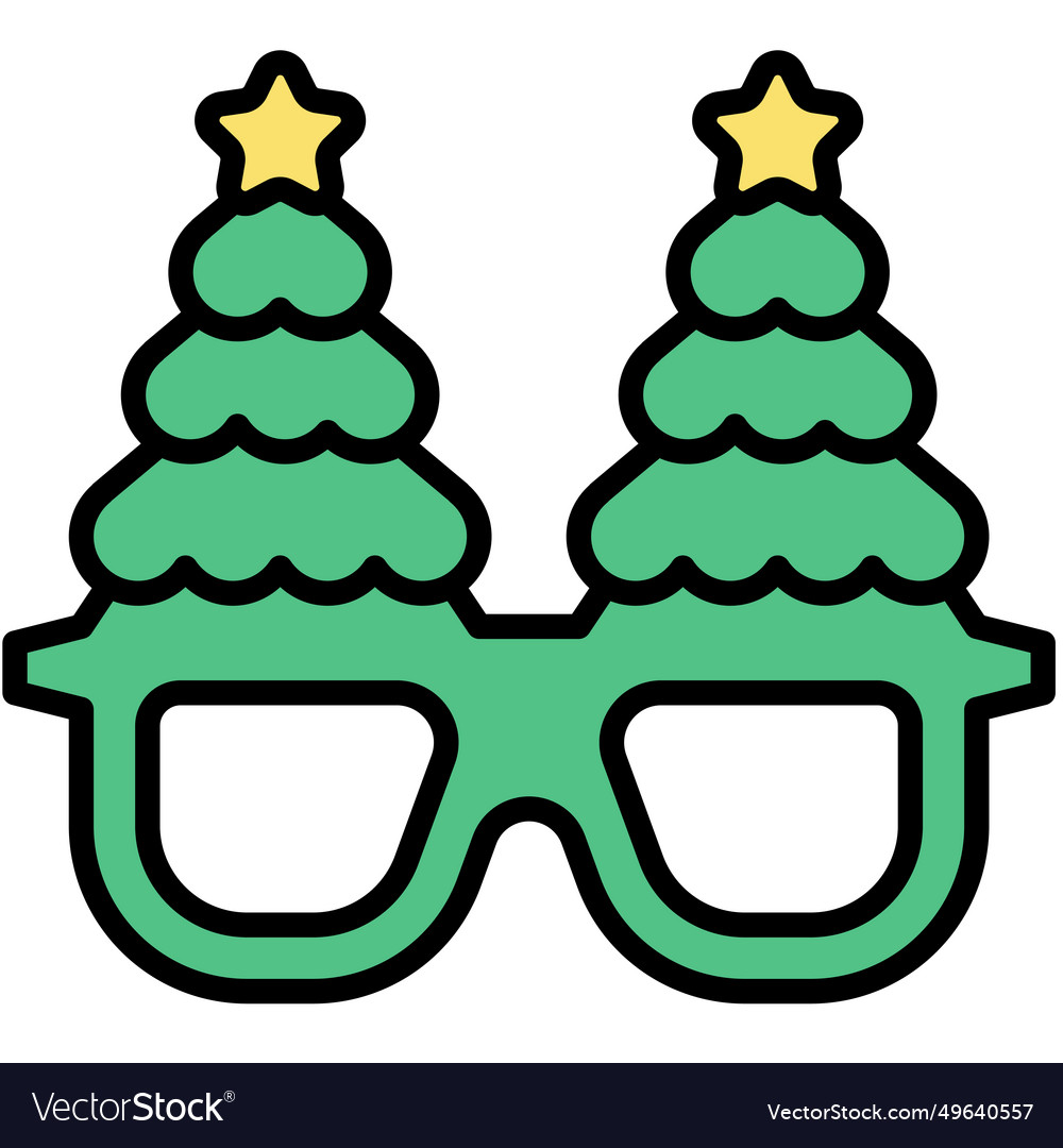 Fancy glasses icon christmas related Royalty Free Vector