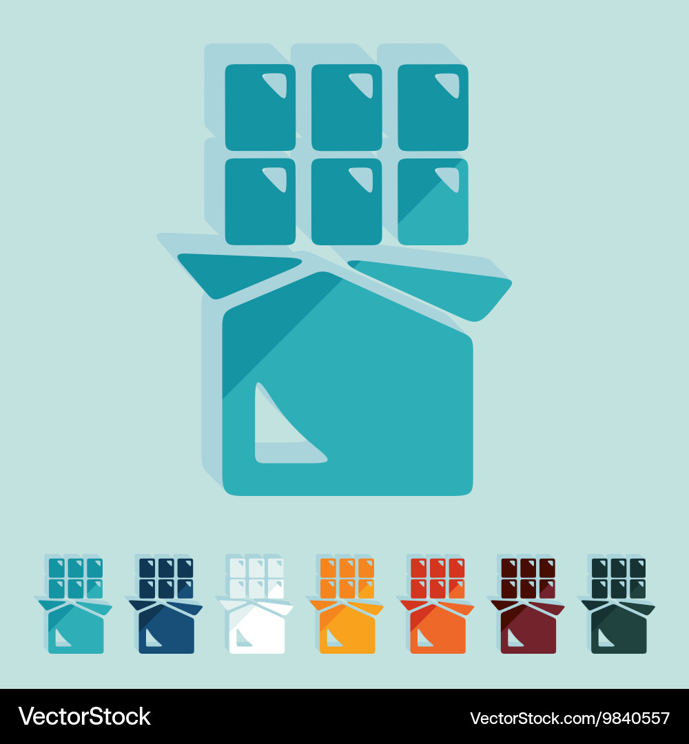 Flat design chocolate Royalty Free Vector Image
