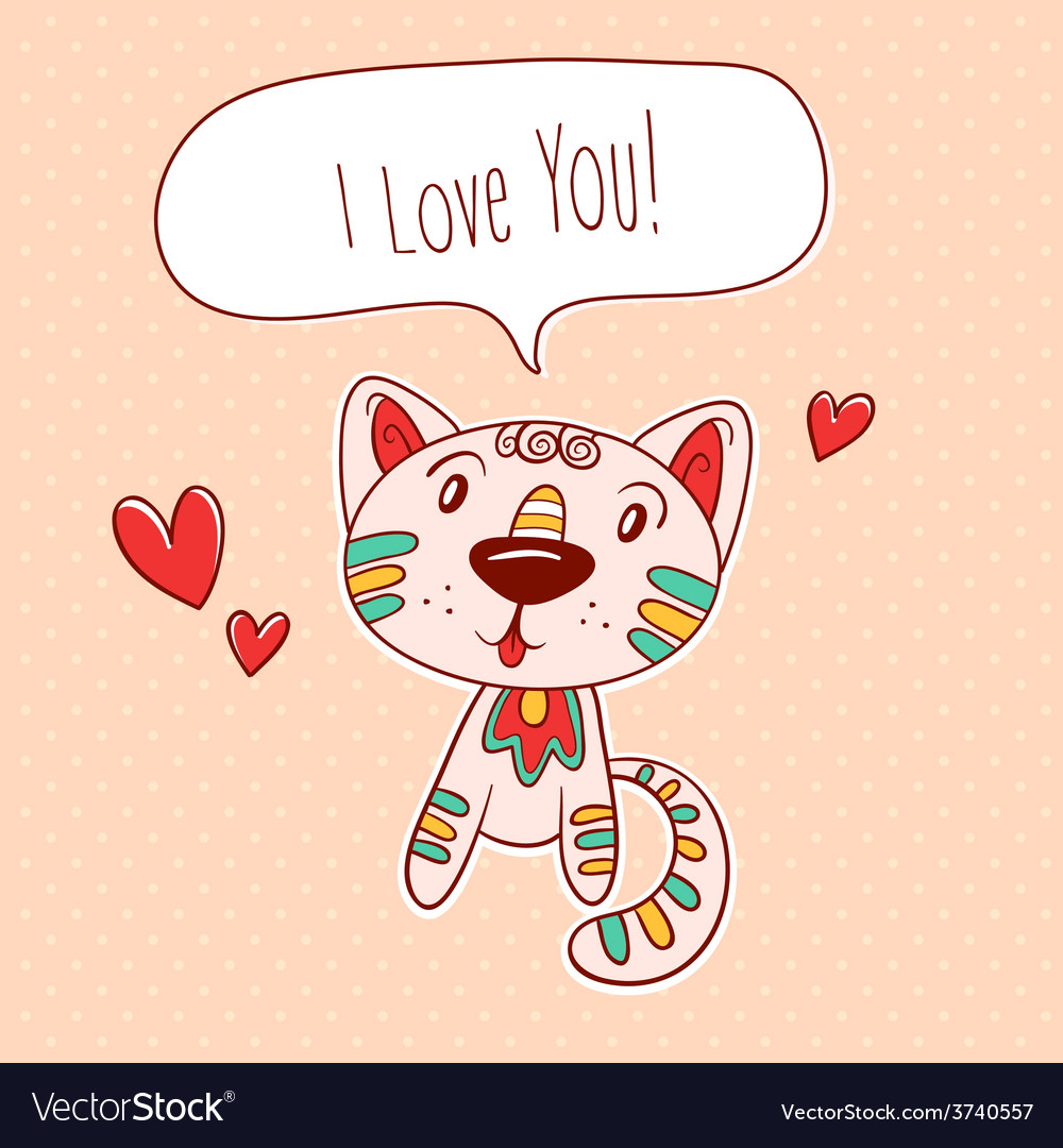 Kitty In Love Royalty Free Vector Image Vectorstock Kitty In Love Royalty Free Vector Image Vectorstock