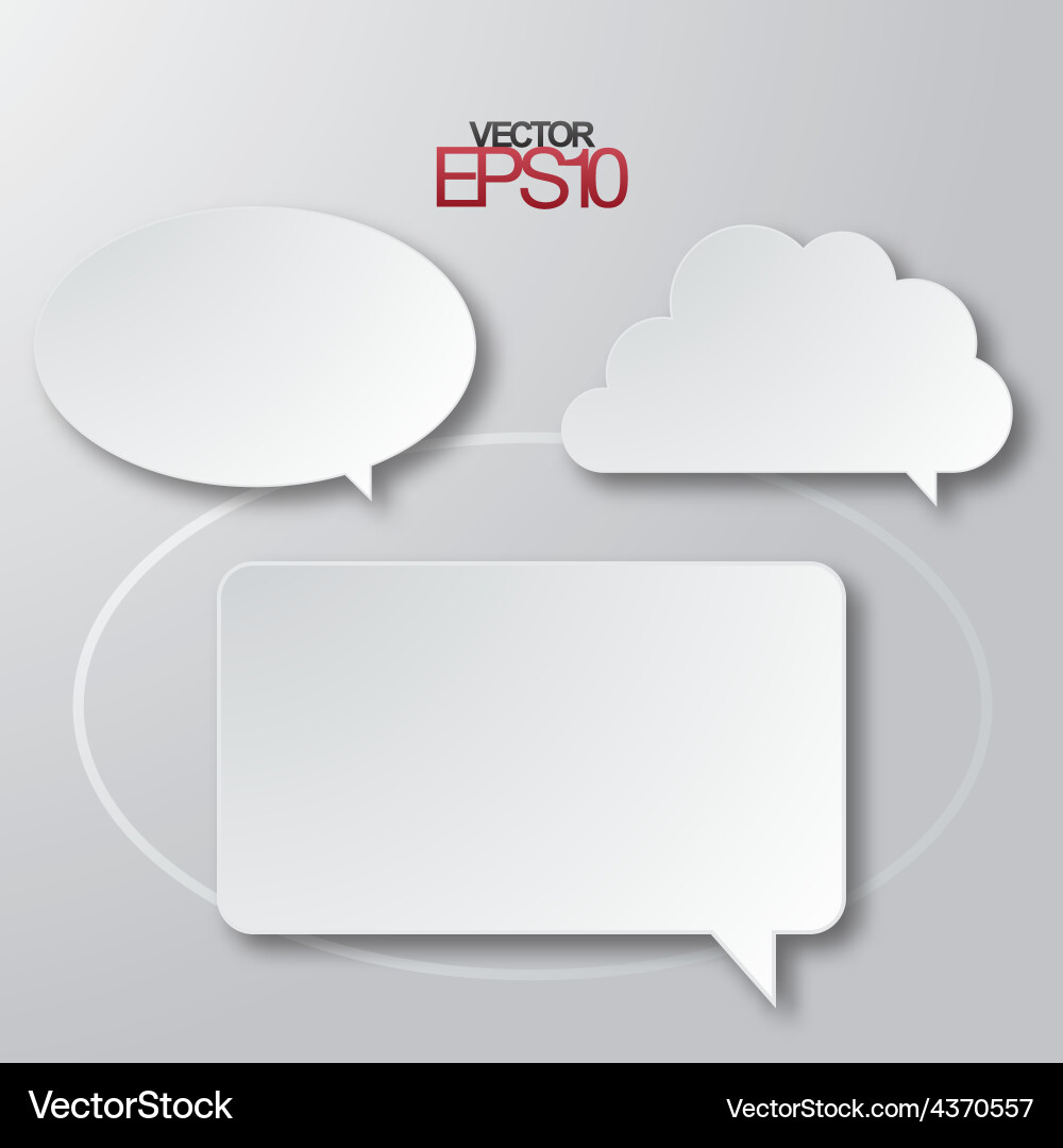 Modern flat design speech bubbles Royalty Free Vector Image
