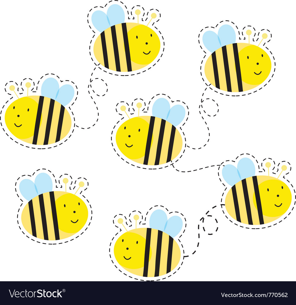 Buzzy bees Royalty Free Vector Image - VectorStock