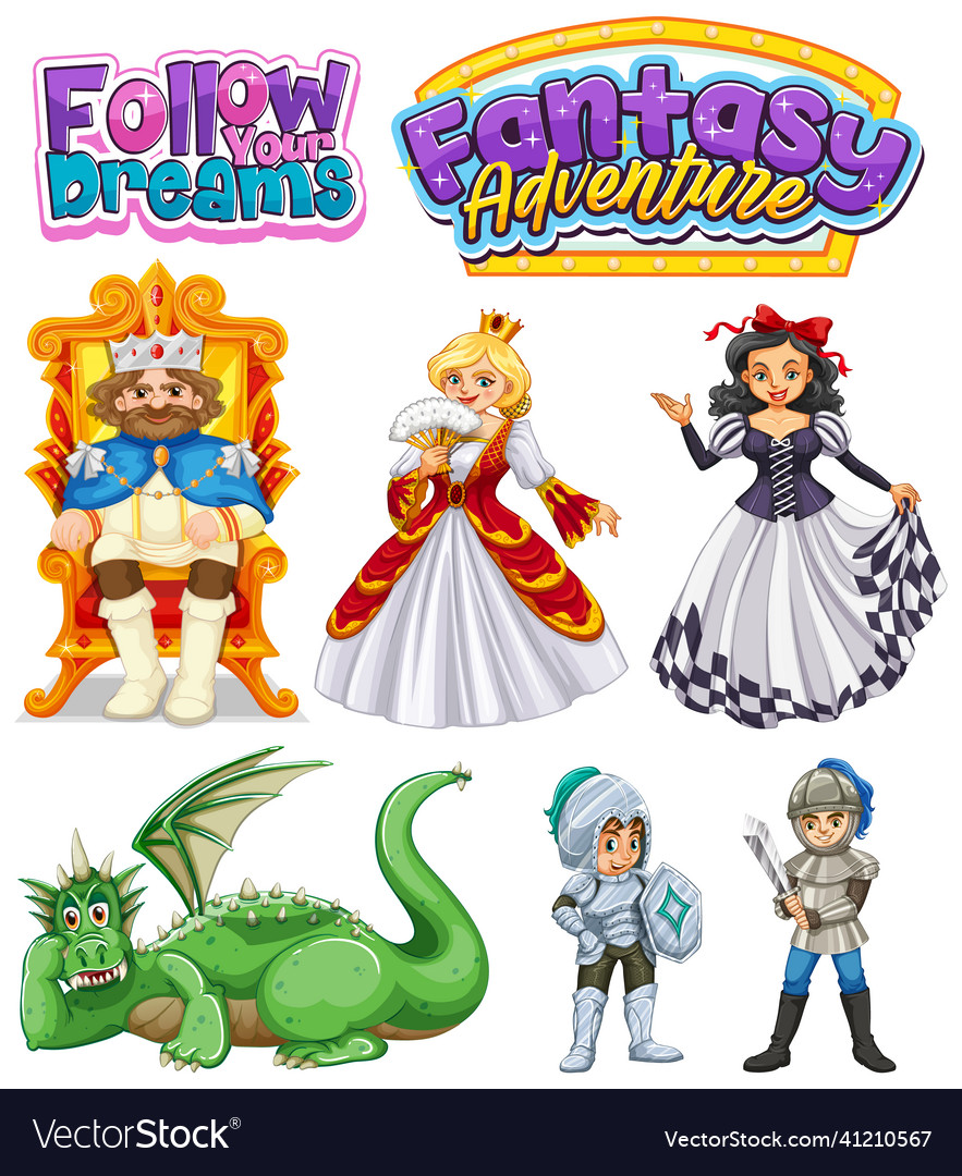 Fairy tale characters set Royalty Free Vector Image