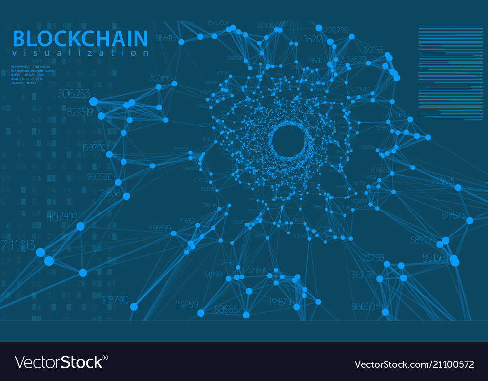 Big data blue background Royalty Free Vector Image