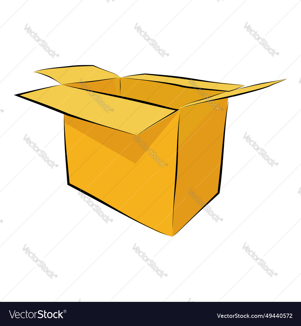 Cardboard simple hand draw sketch doodle white Vector Image